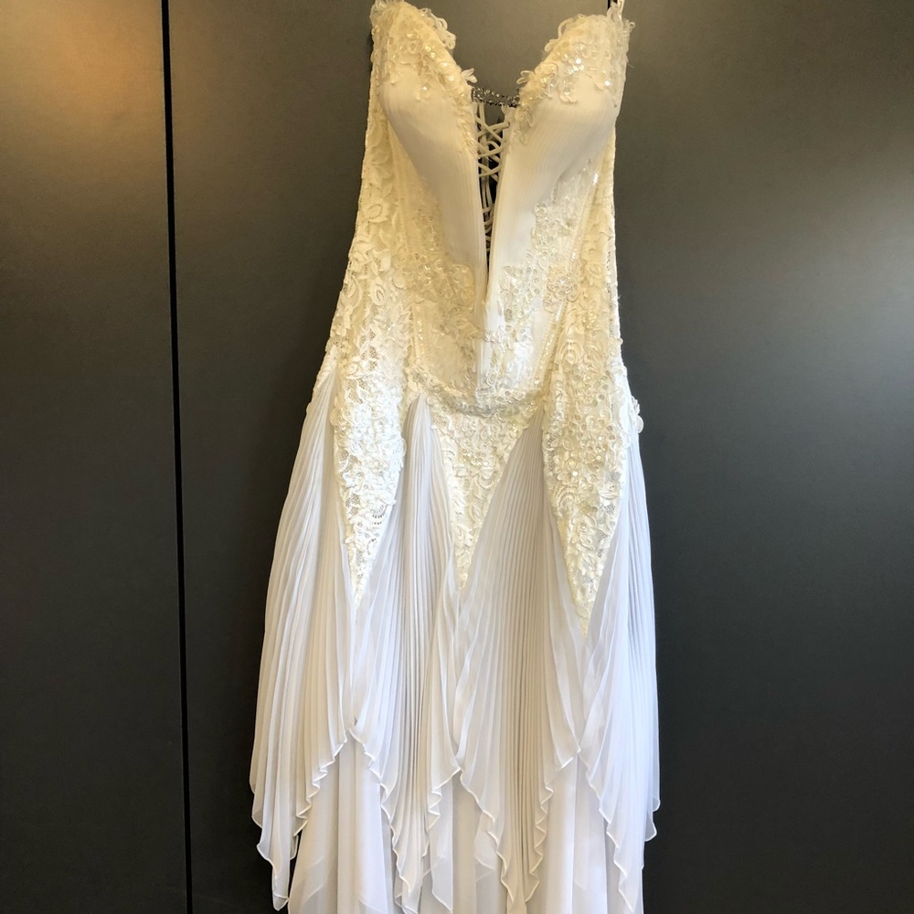 White corset dress. Made in England. One size.